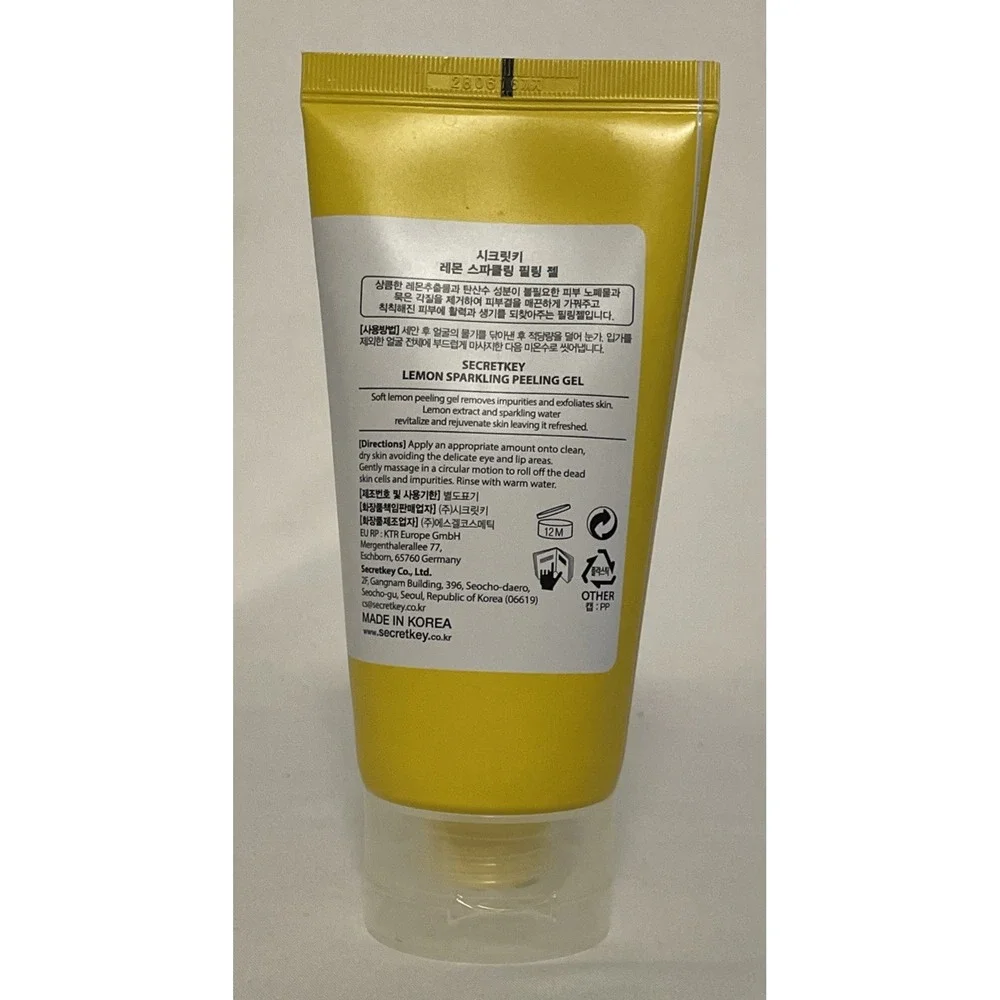 SECRET KEY Lemon Sparkling Peeling Gel 120ml / 4.05 fl. oz. Lemon Extract NEW